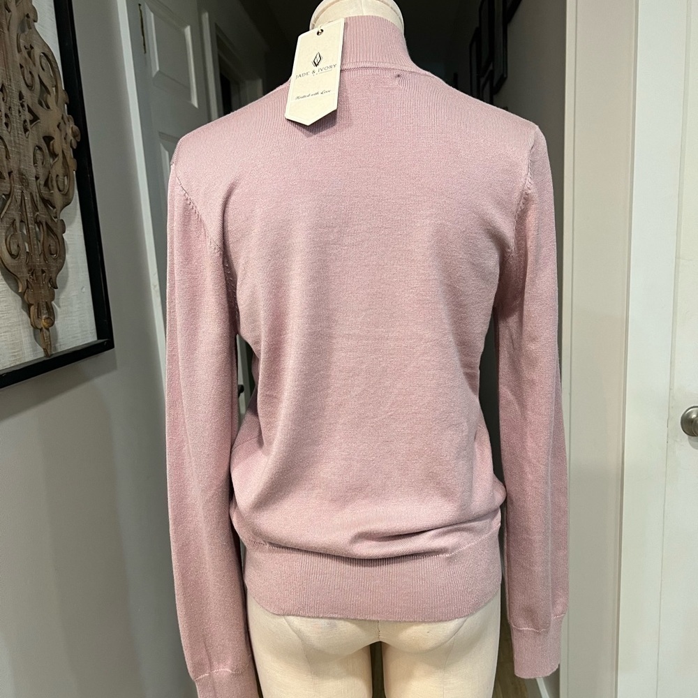 26 INTERNATIONAL lavender/pink long sleeve mock neck lightweight sweater - Picture 10 of 12